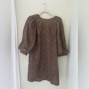 A New Day Black and Gold Print Dress